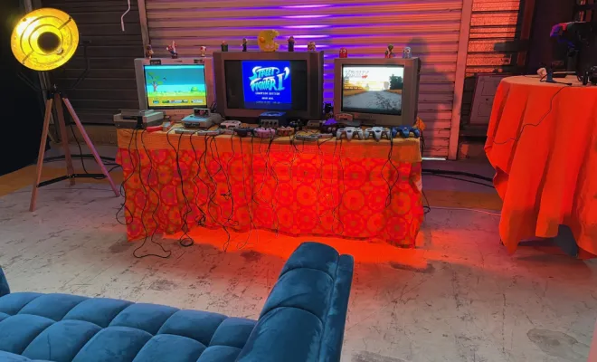 Corner Rétrogaming ambiance Lounge chambre adolescent